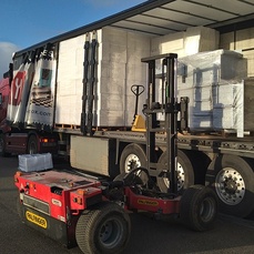 Livraison de produits béton sur palettes en Indre-et-Loire